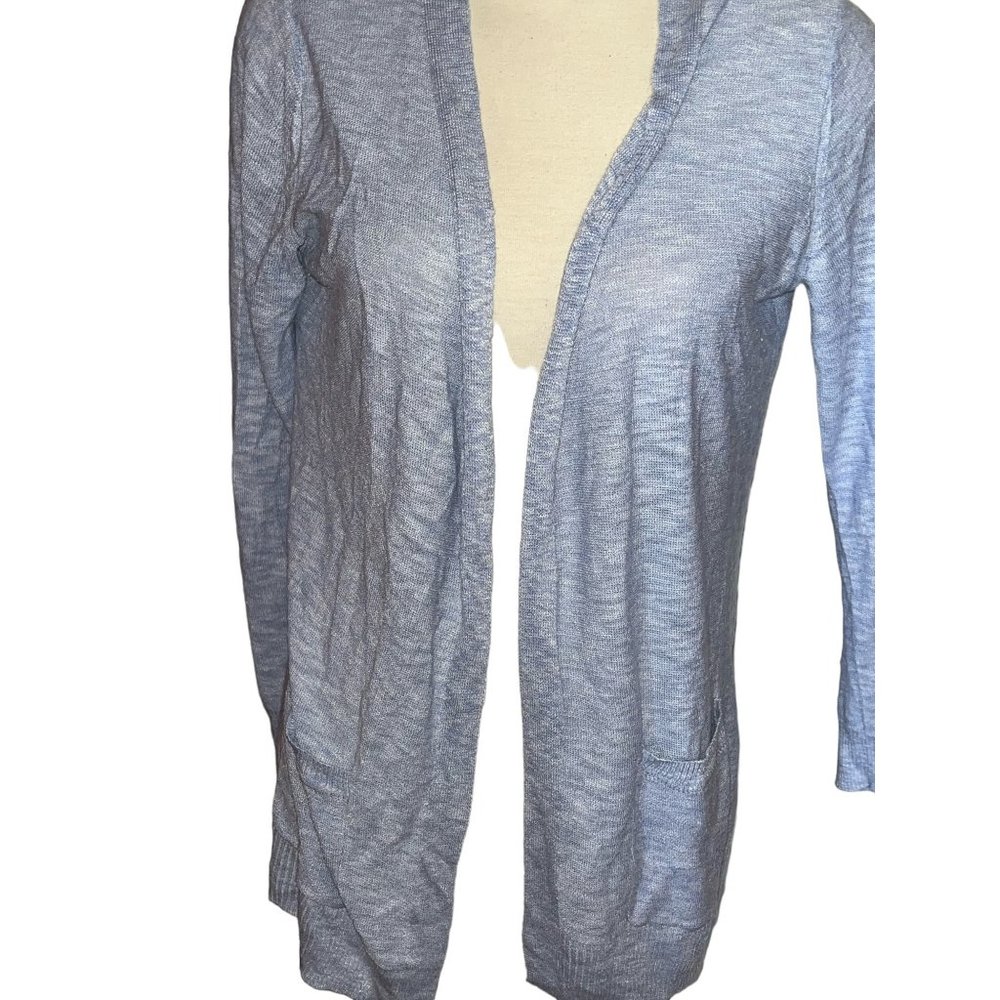 Jones New York Knit Open Front Cardigan Sz L Womens Lavender Purple Long Sleeve